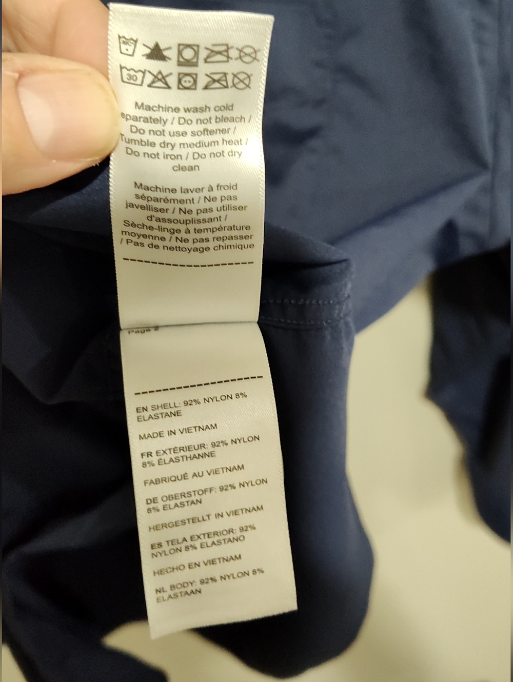 Untuckit Men's Size XL Relaxed Fit Gironde Navy Blue Button Down Long Sl Shirt - Picture 9 of 9